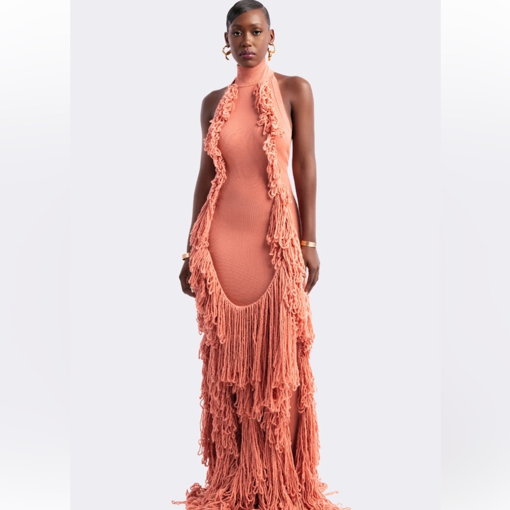Hanifa Mina Tassel Knit Gown | 1XL